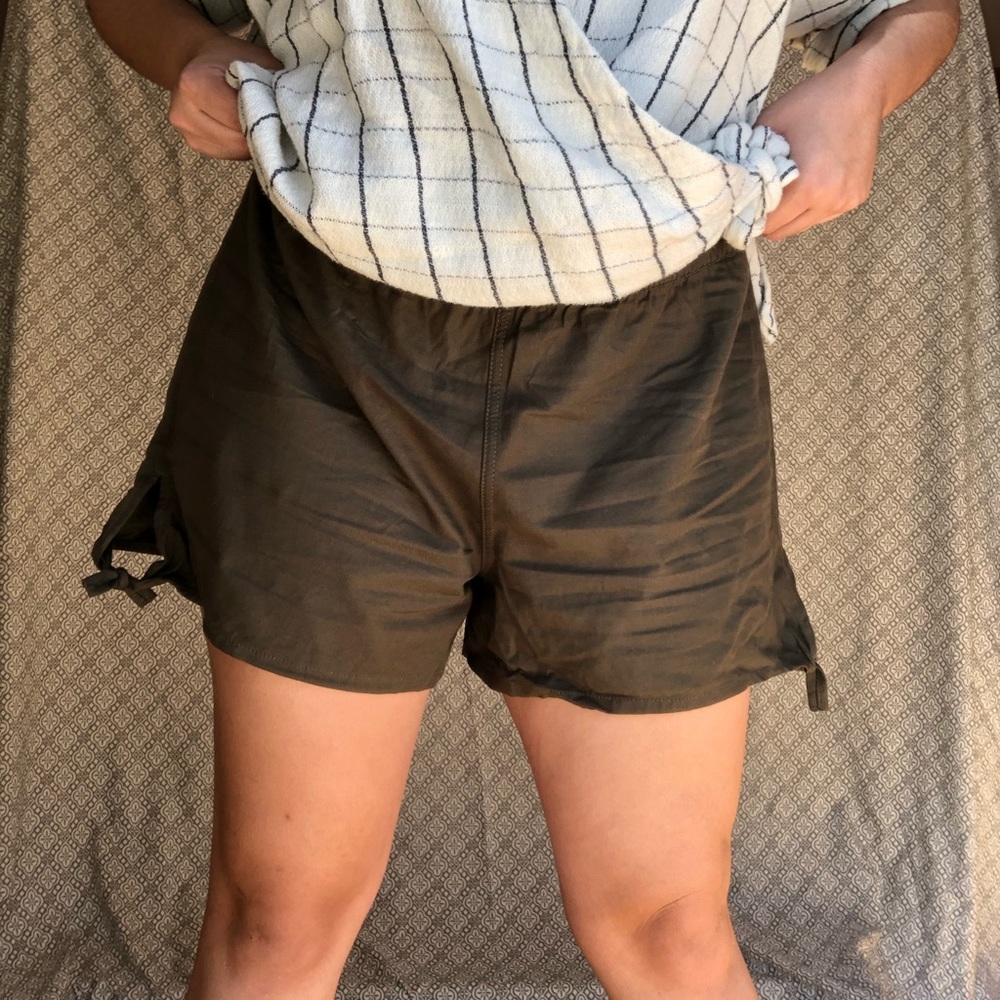 Madewell Army Green Shorts W/ Tie
